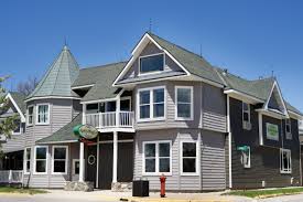 Hotel Frankfort historic gray Victorian exterior