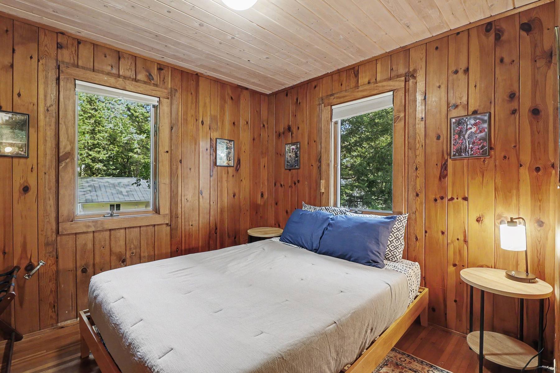 bedroom wood paneled